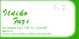 ildiko fuzi business card